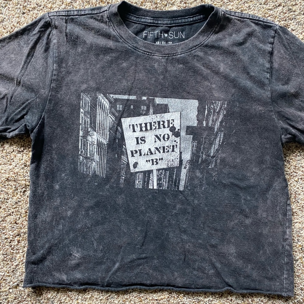 Fifth Sun Black Crop T-Shirt